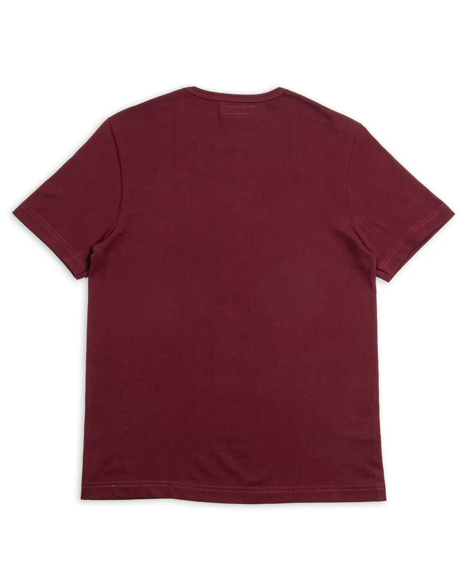 1950s Lightweight Loopwheeled Tee - Ruby Red