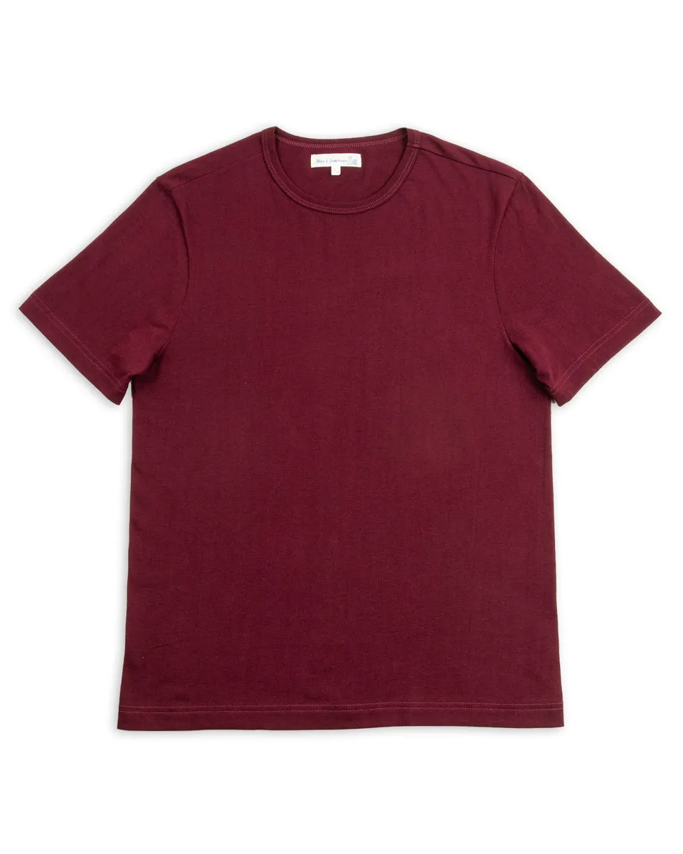 1950s Lightweight Loopwheeled Tee - Ruby Red