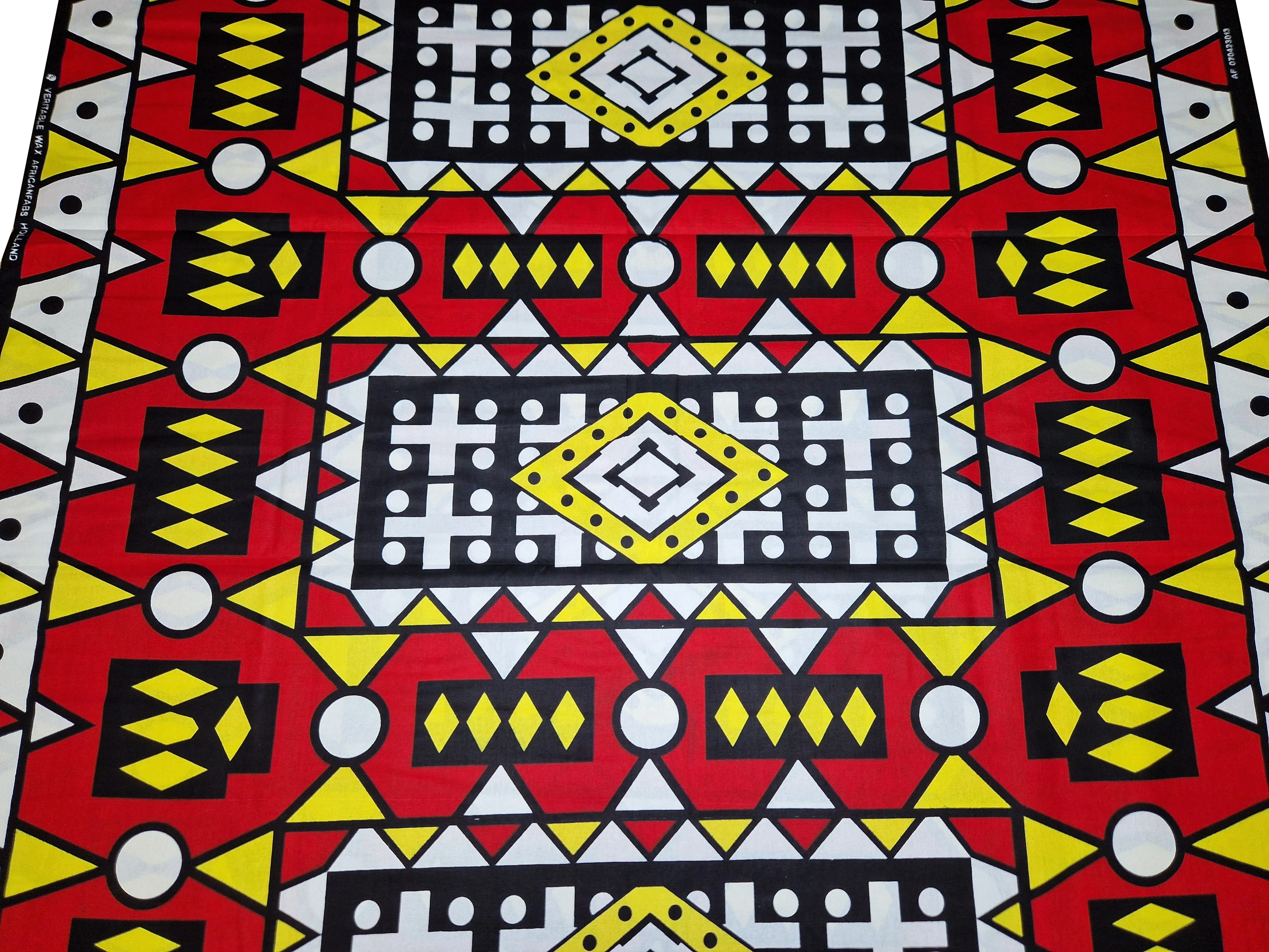 African print fabric - Red Samakaka / Samacaca (Angola) - 100% cotton