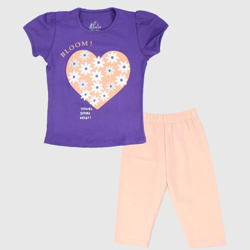 Blooming Heart Short-Sleeved Pajama