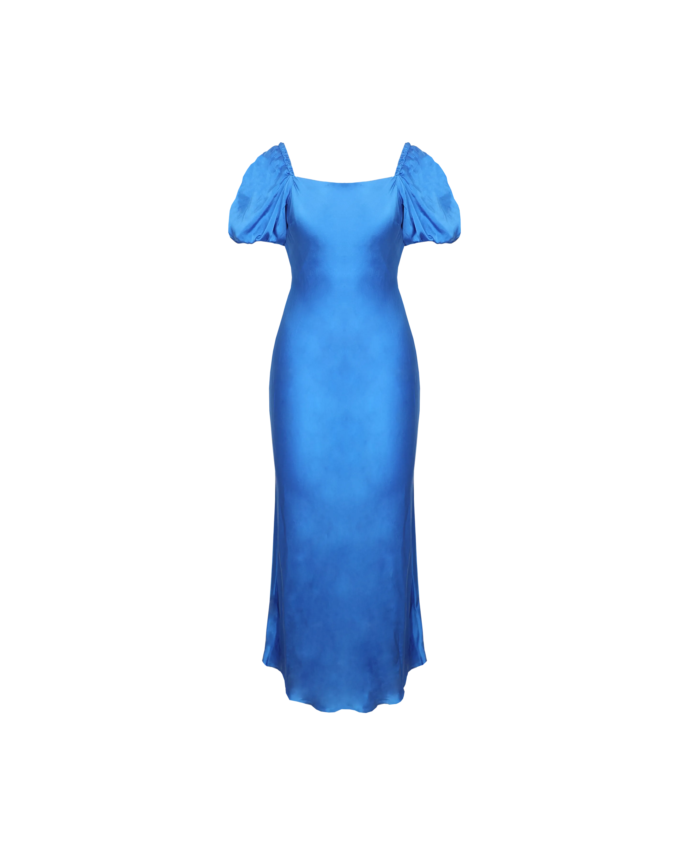 BOBBI SILK MIDI DRESS COBALT