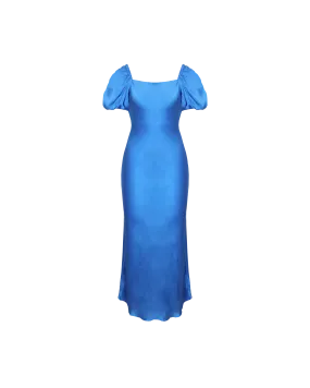 BOBBI SILK MIDI DRESS COBALT