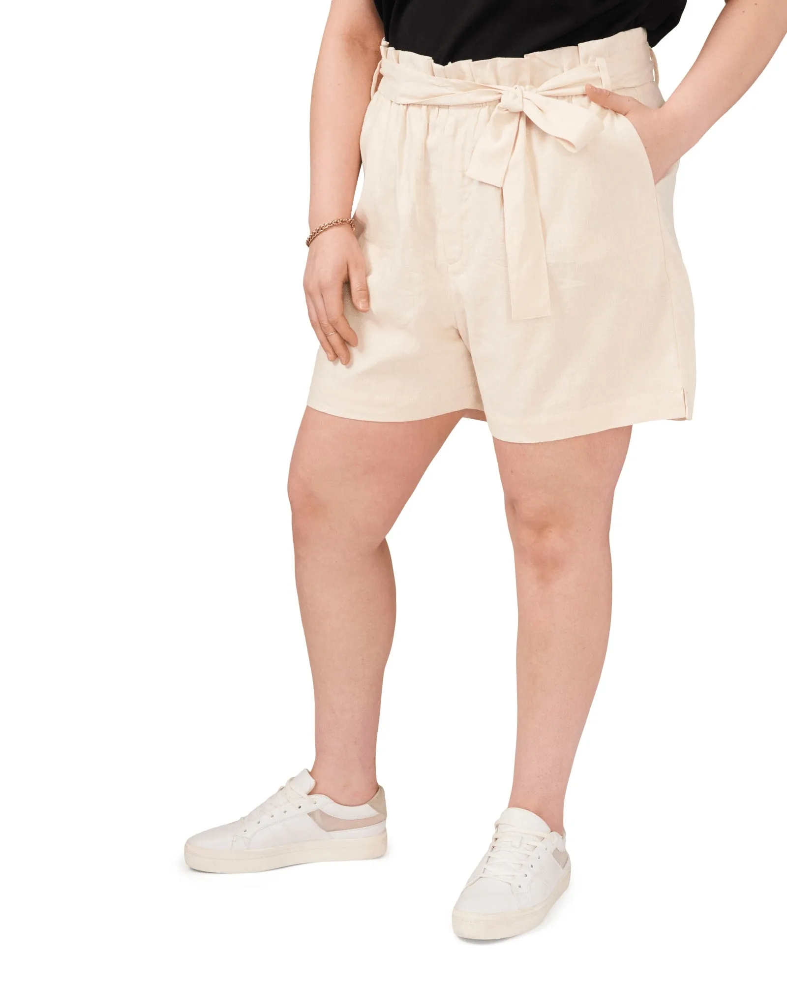 Brena Paperbag Short | WHITECAP GREY