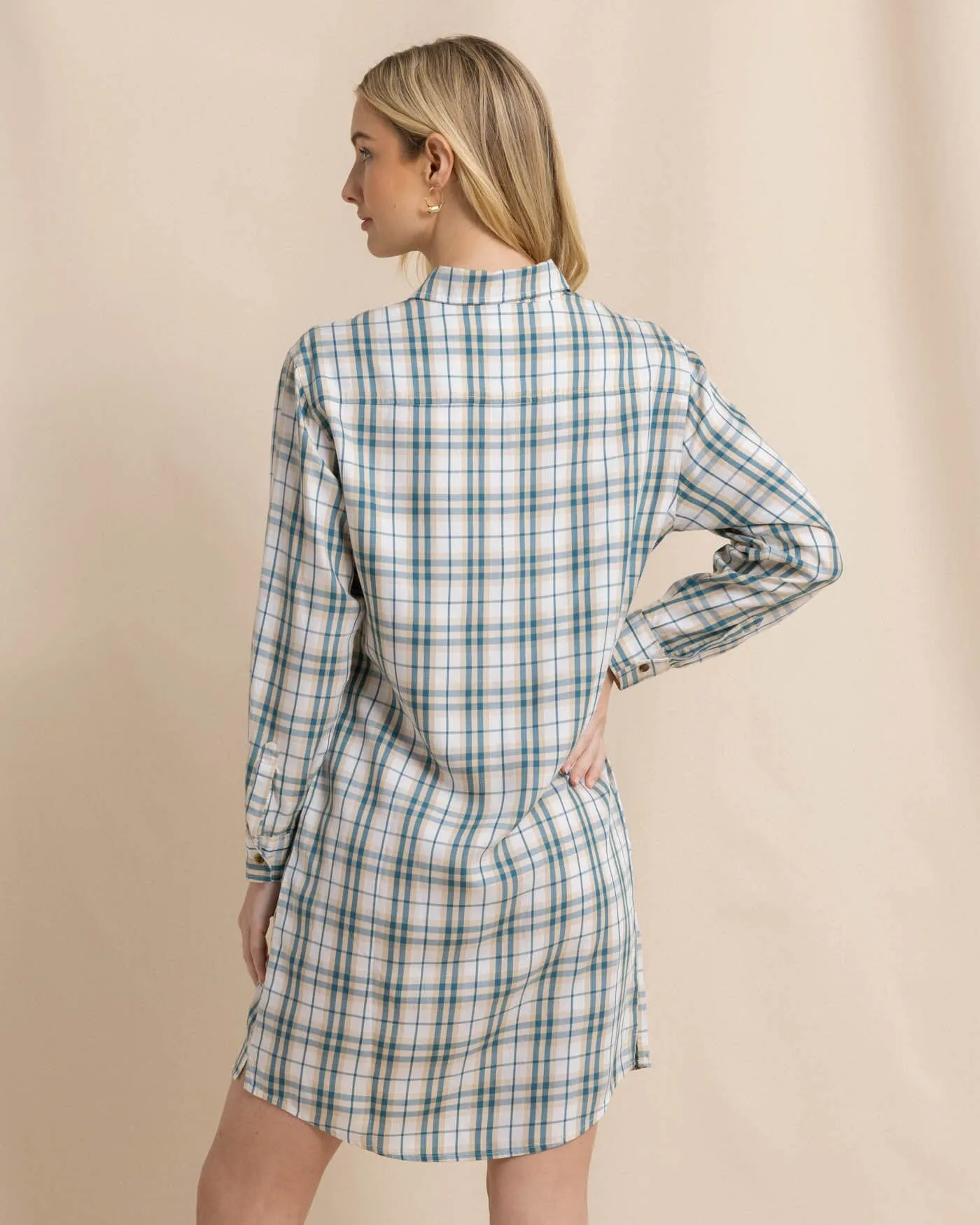 Cam Vibrant Autumn Twill Plaid Dress