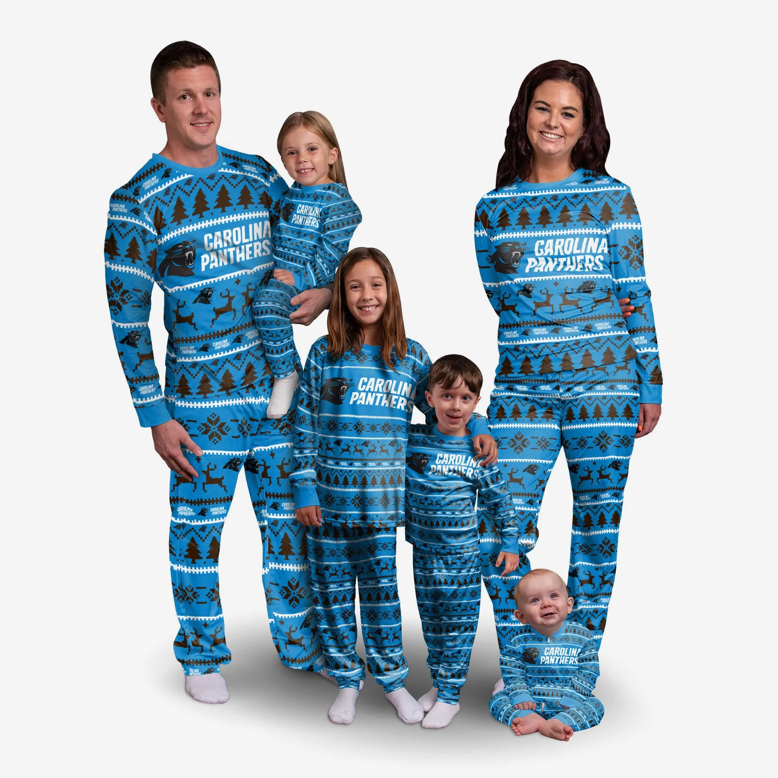 Carolina Panthers Womens Family Holiday Pajamas