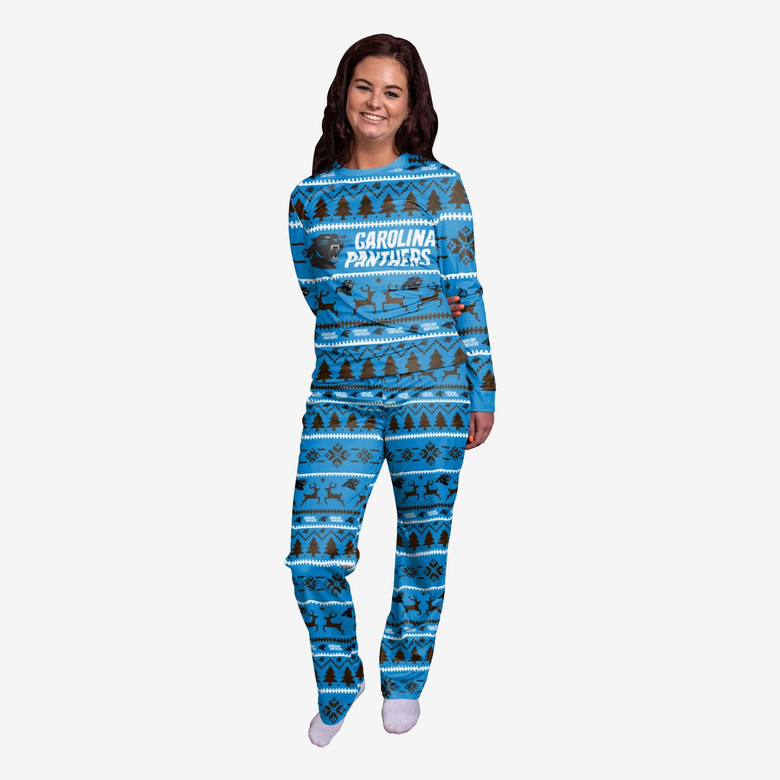 Carolina Panthers Womens Family Holiday Pajamas