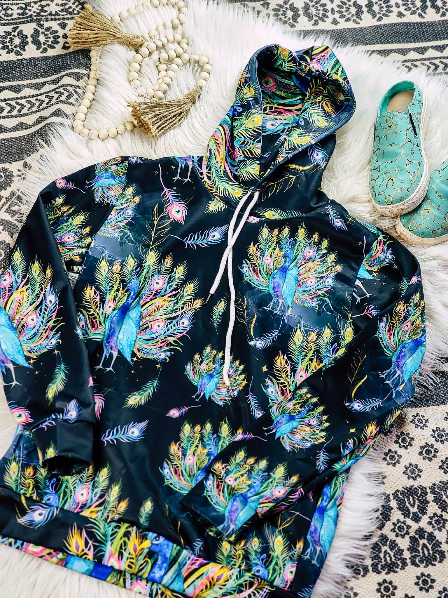 Colorful Peacock Hoodie