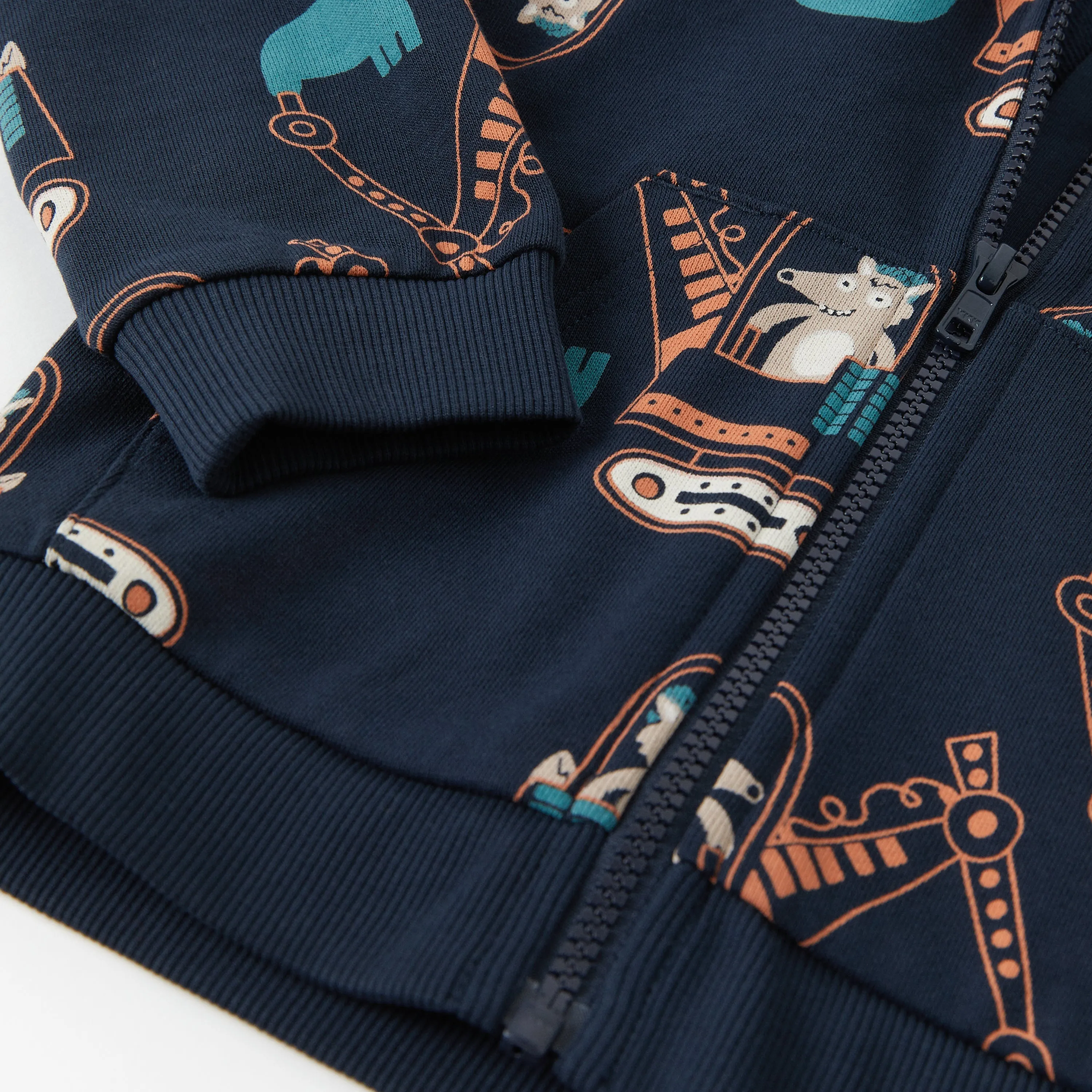 Excavator Print Kids Hoodie