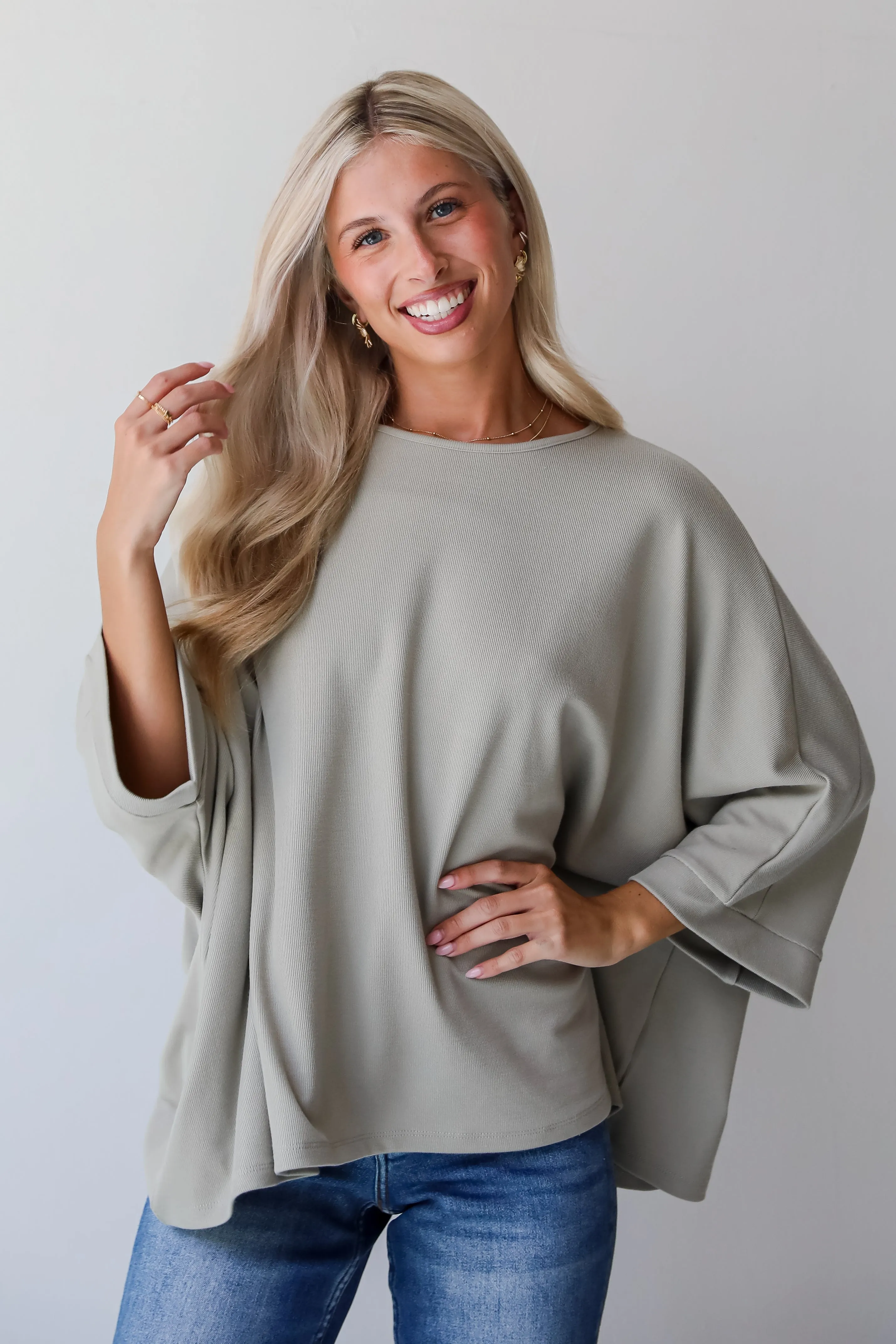 FINAL SALE - Reagan Oversized Knit Top