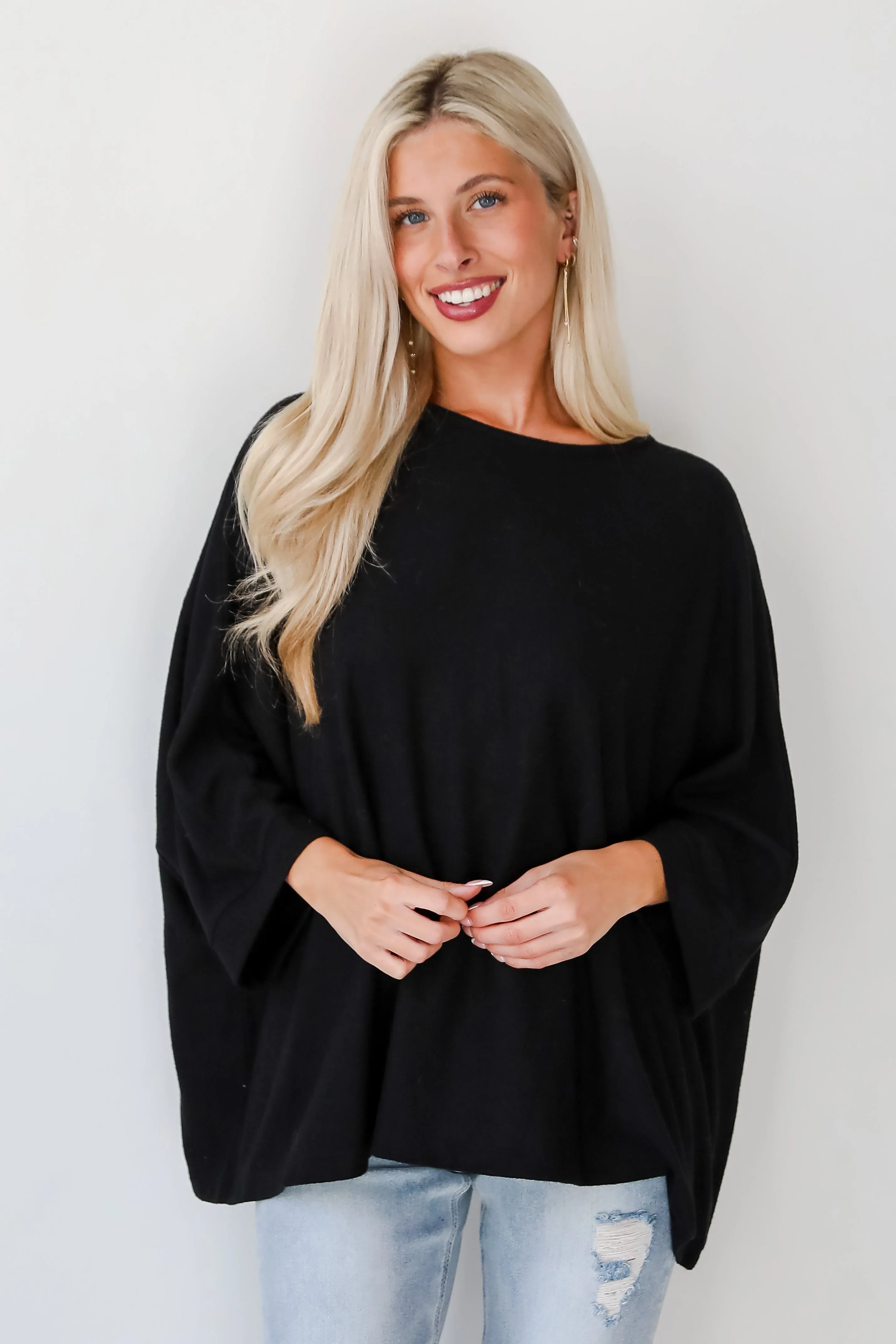 FINAL SALE - Winning Pick Oversized Soft Knit Top