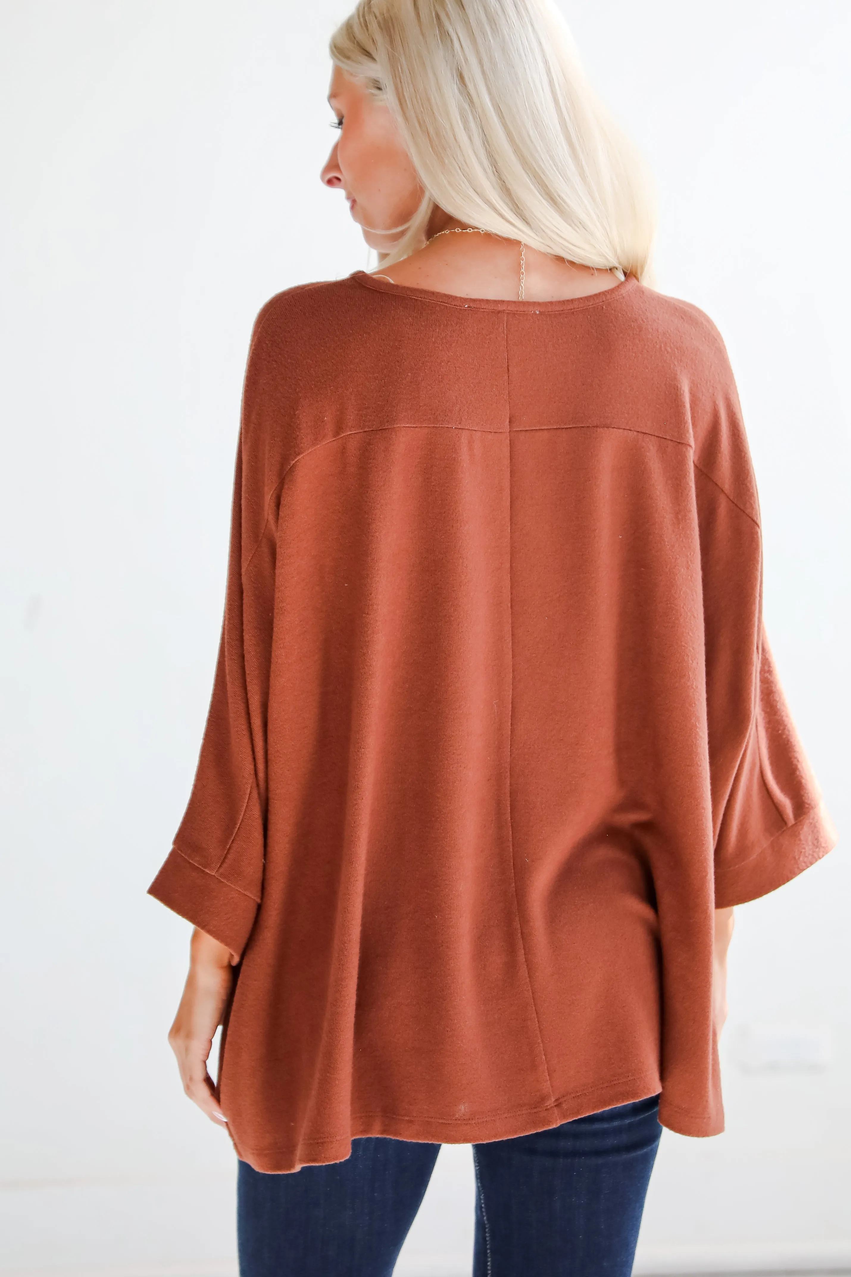 FINAL SALE - Winning Pick Oversized Soft Knit Top