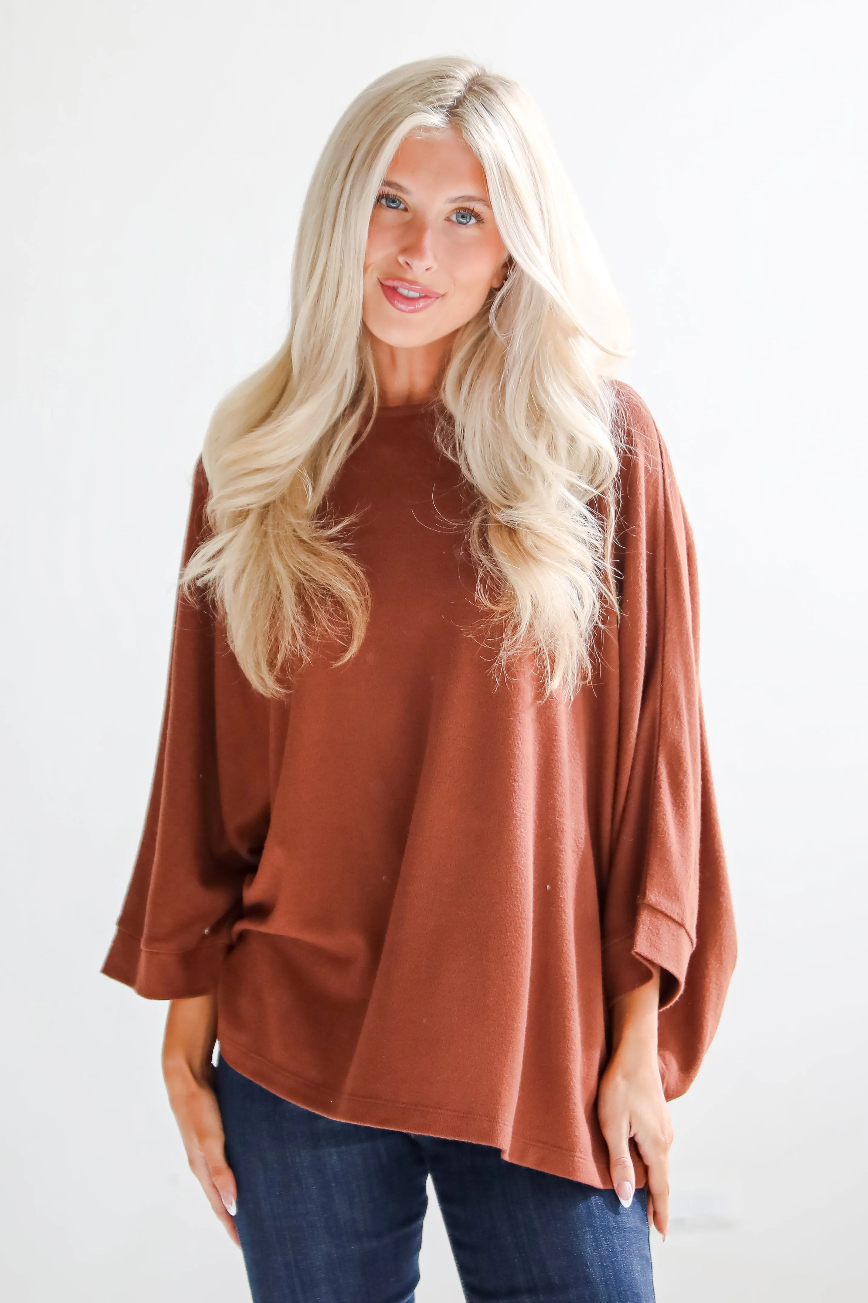 FINAL SALE - Winning Pick Oversized Soft Knit Top