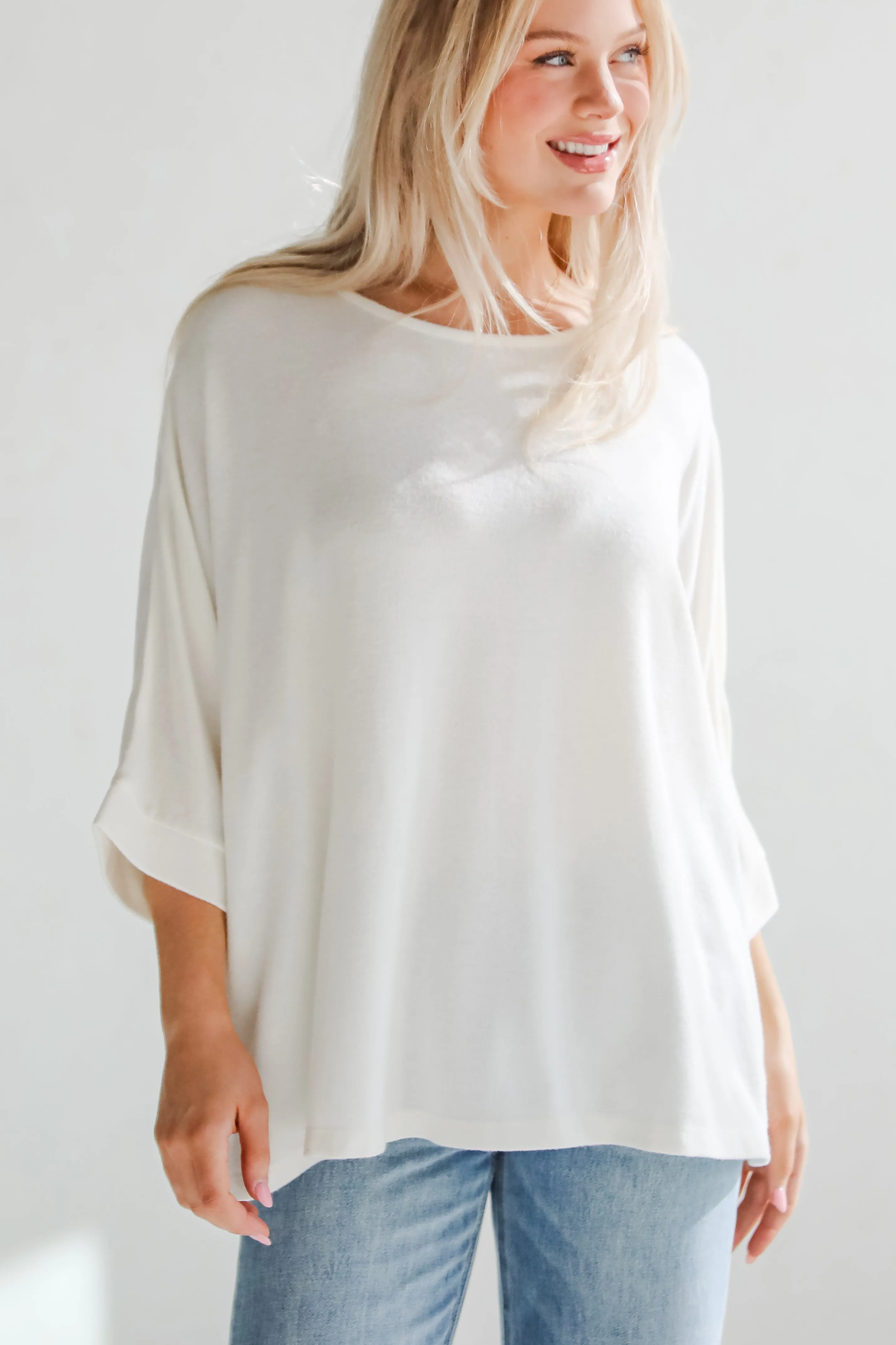 FINAL SALE - Winning Pick Oversized Soft Knit Top