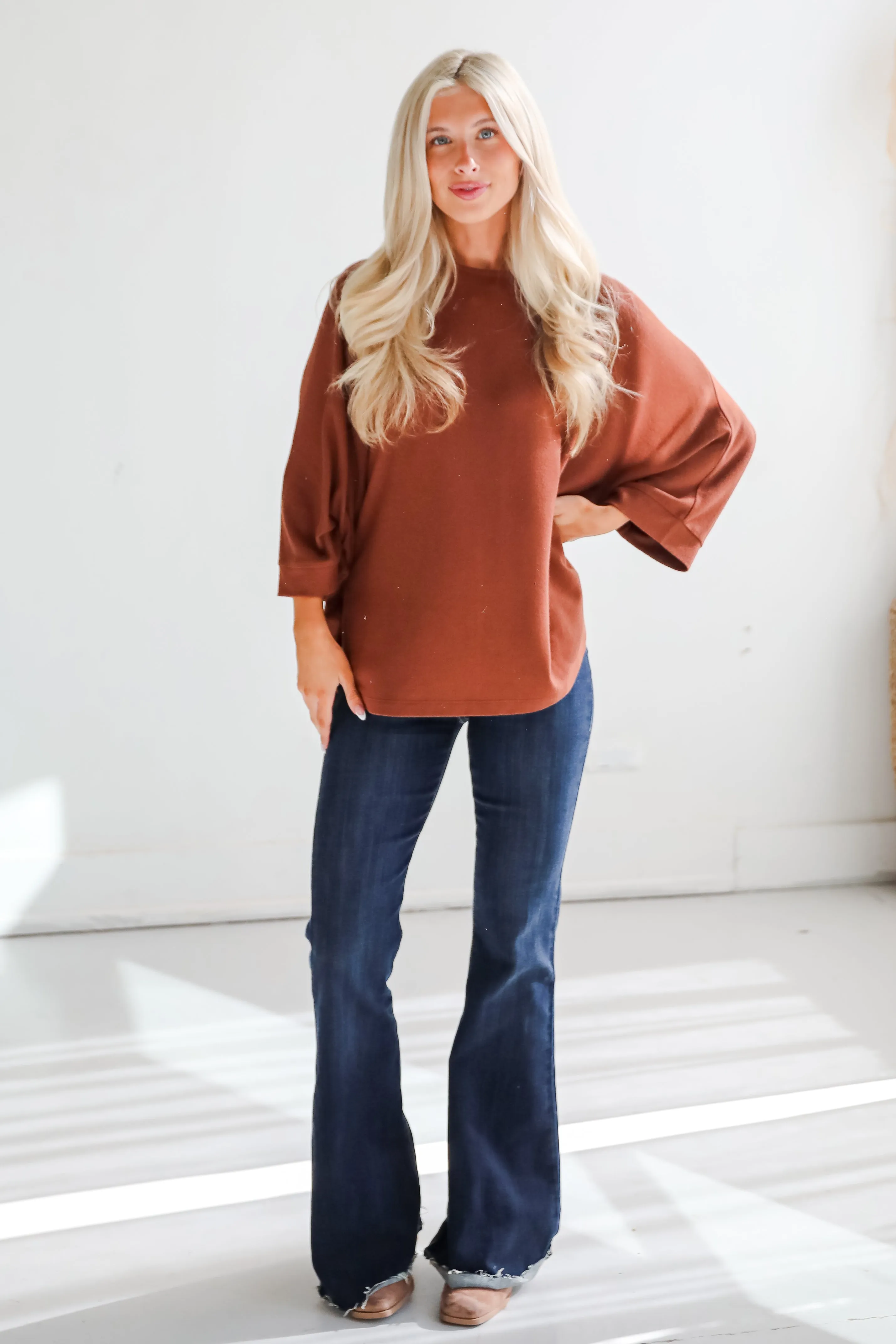 FINAL SALE - Winning Pick Oversized Soft Knit Top