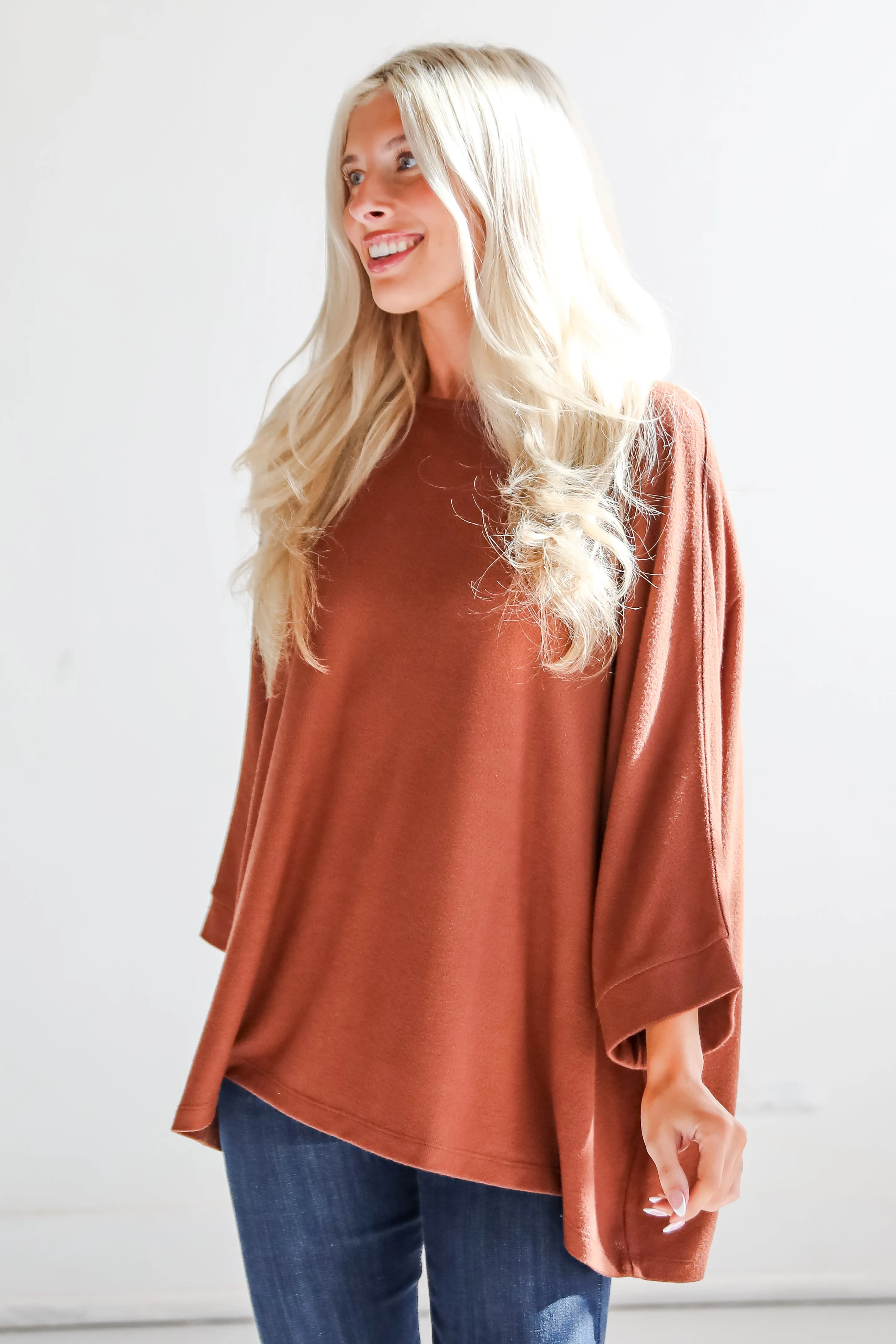 FINAL SALE - Winning Pick Oversized Soft Knit Top