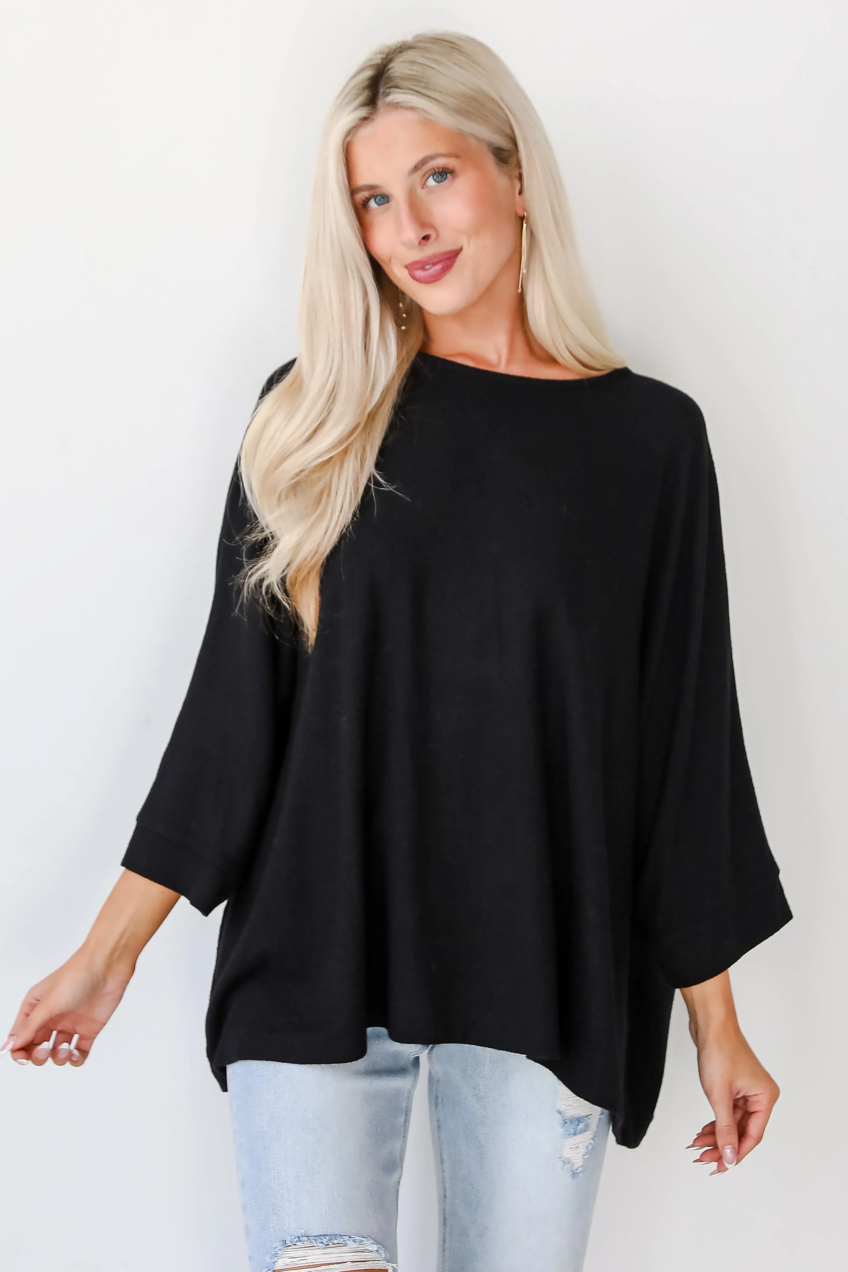 FINAL SALE - Winning Pick Oversized Soft Knit Top