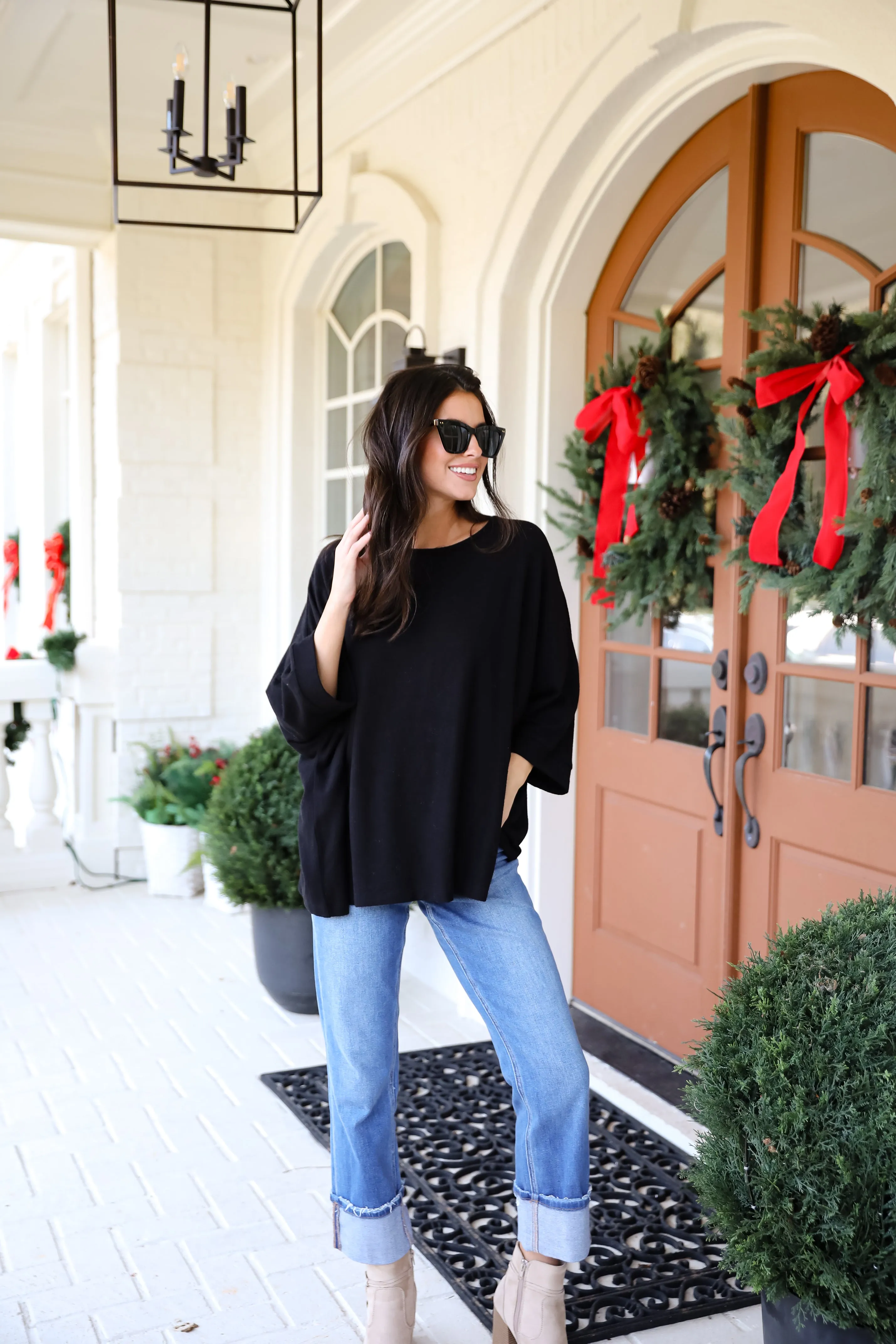 FINAL SALE - Winning Pick Oversized Soft Knit Top