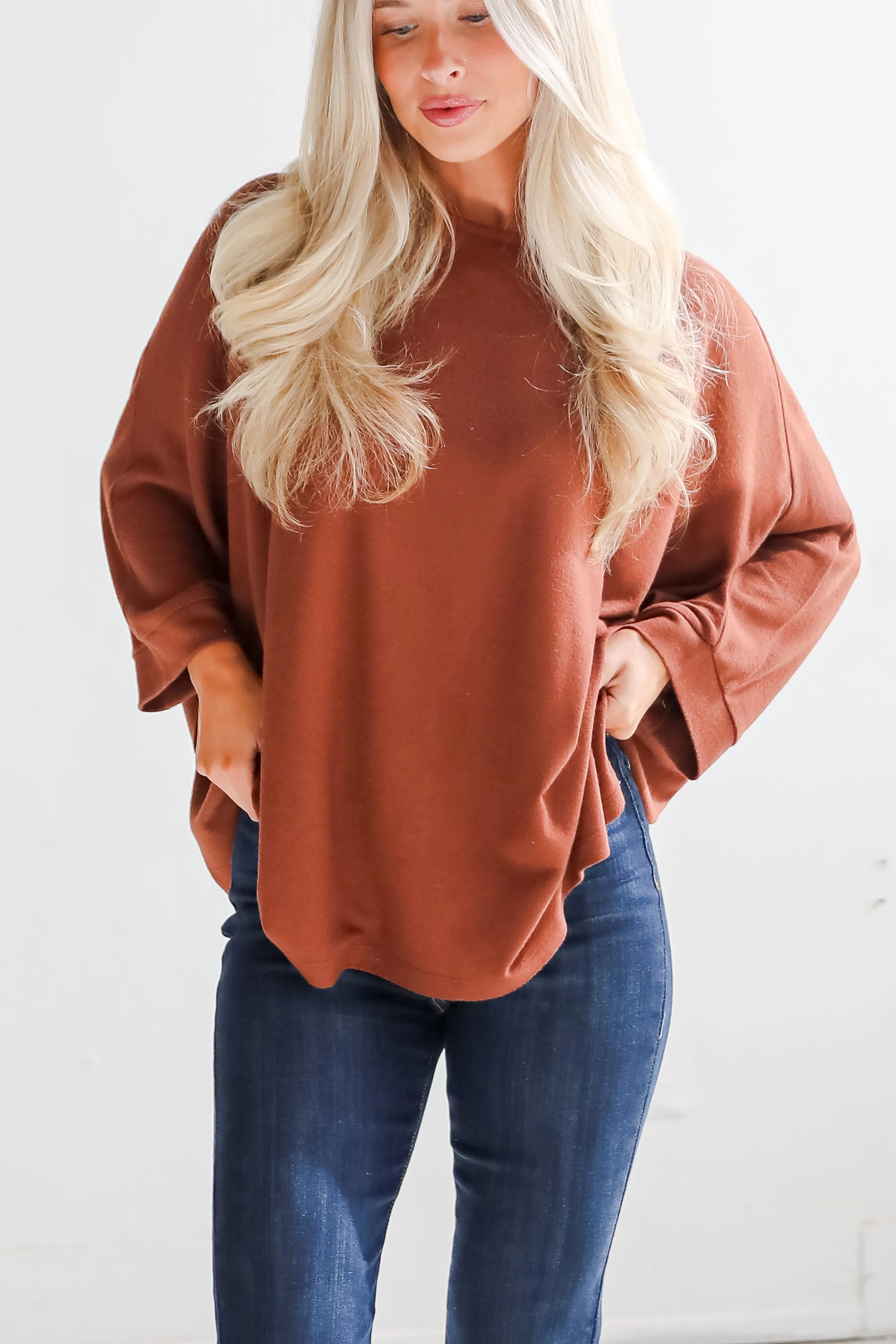 FINAL SALE - Winning Pick Oversized Soft Knit Top