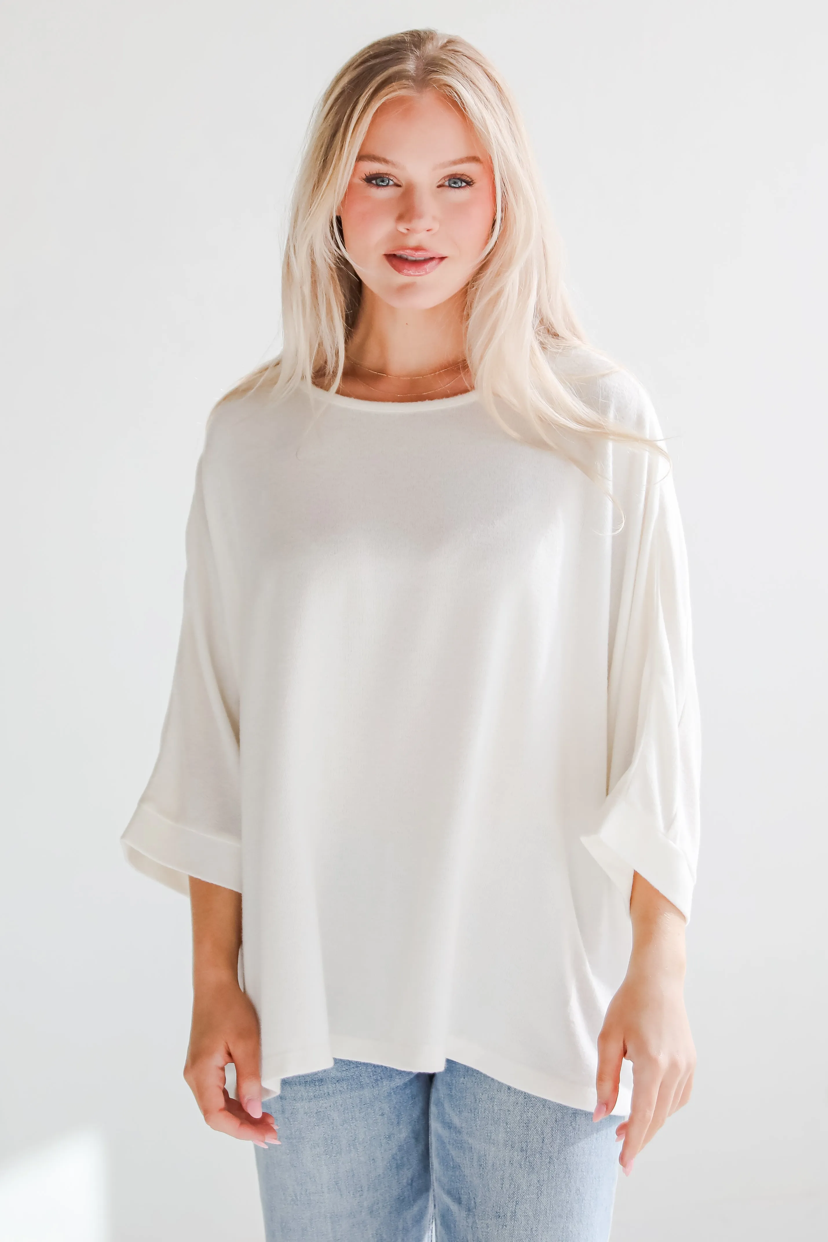 FINAL SALE - Winning Pick Oversized Soft Knit Top