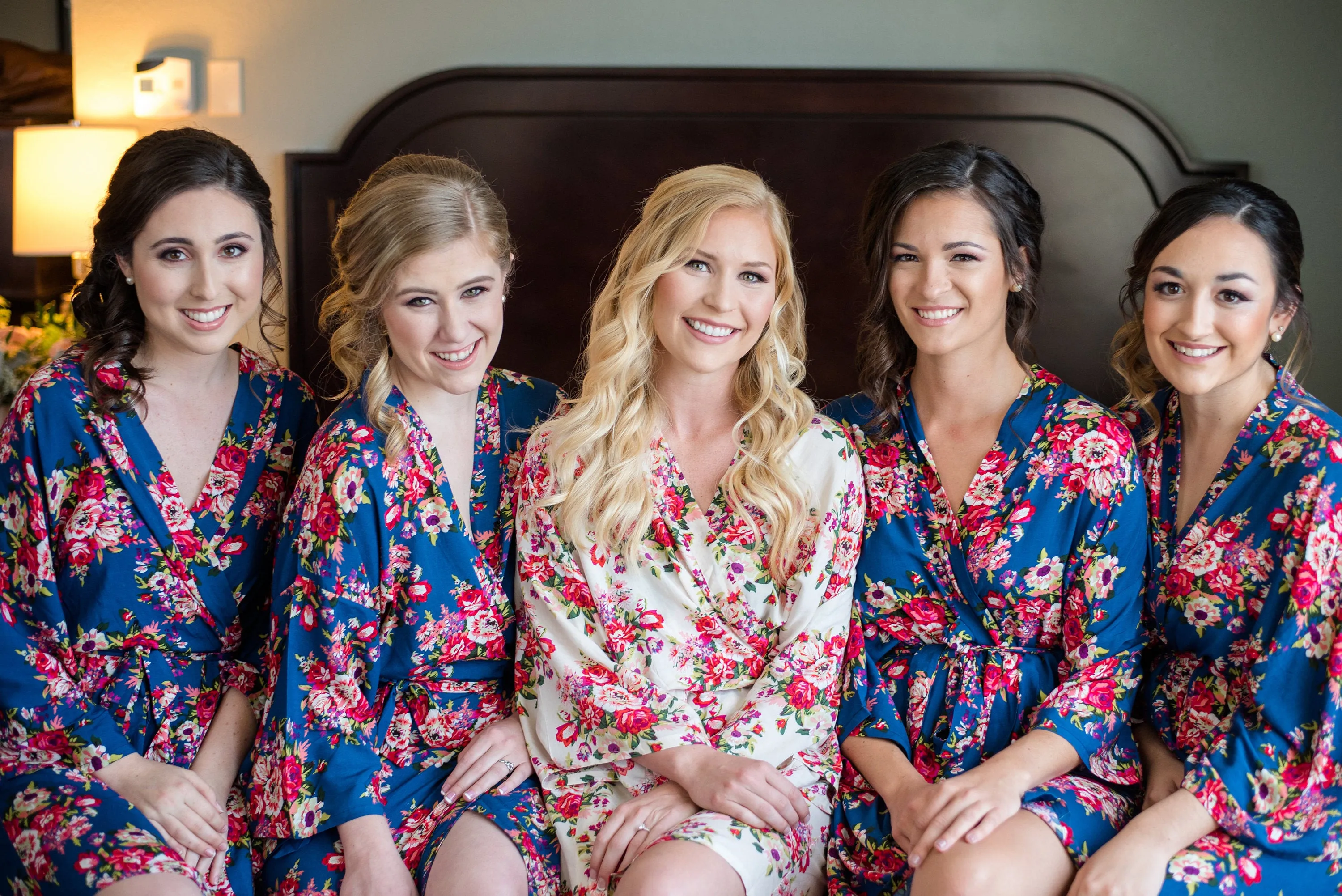 Floral Cotton Robes, Robes for Bridesmaids, Getting Ready Robes, Wedding Robes, Set of  Bridesmaid Robes, Bridesmaids Gifts, Kimono