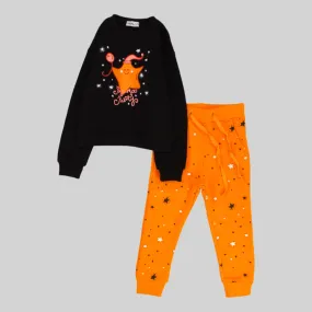 Happy Stars Long-Sleeved Fleeced Pajama