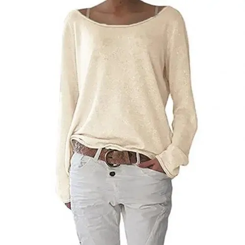 Ivyshape | Casual Knitted Long Sleeve Shirt Blouse for Women