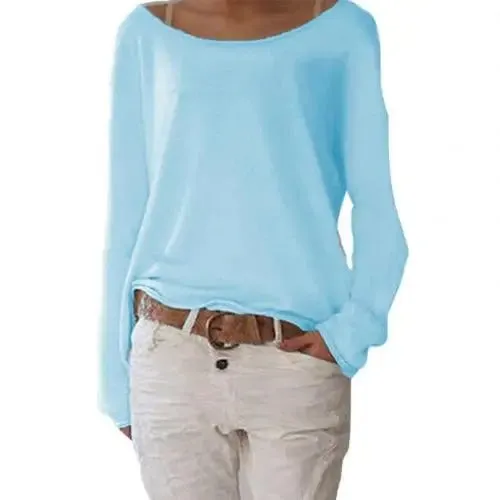 Ivyshape | Casual Knitted Long Sleeve Shirt Blouse for Women