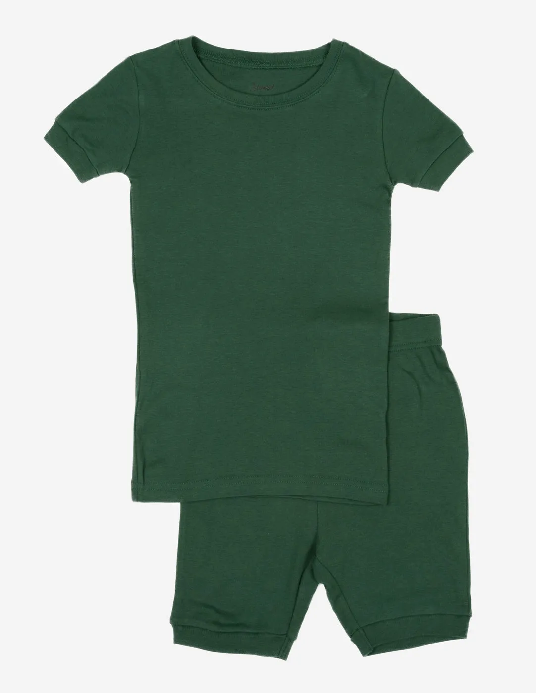 Kid's Short Sleeve Solid Color Boho Pajamas