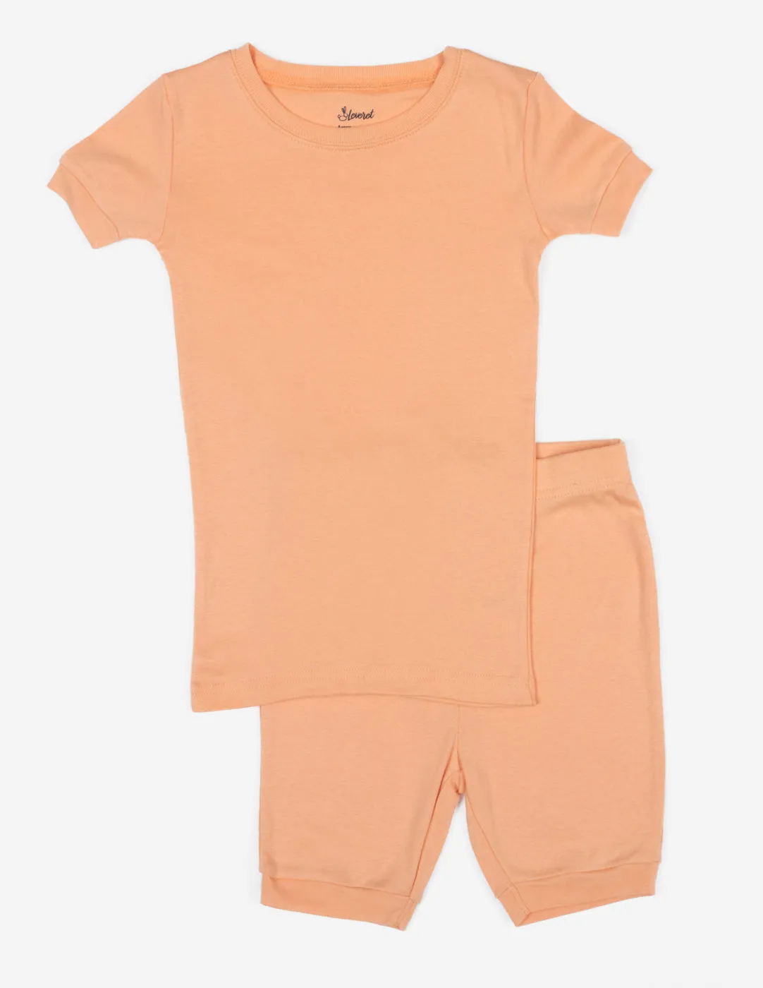 Kid's Short Sleeve Solid Color Boho Pajamas