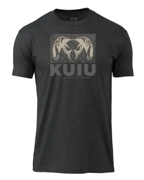 KUIU Distressed Box Logo T-Shirt | Charcoal