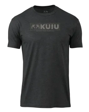 KUIU Topo Block Logo T-Shirt | Charcoal