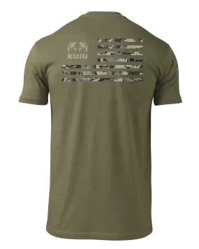 KUIU Vias Ram Flag T-Shirt | Military Green