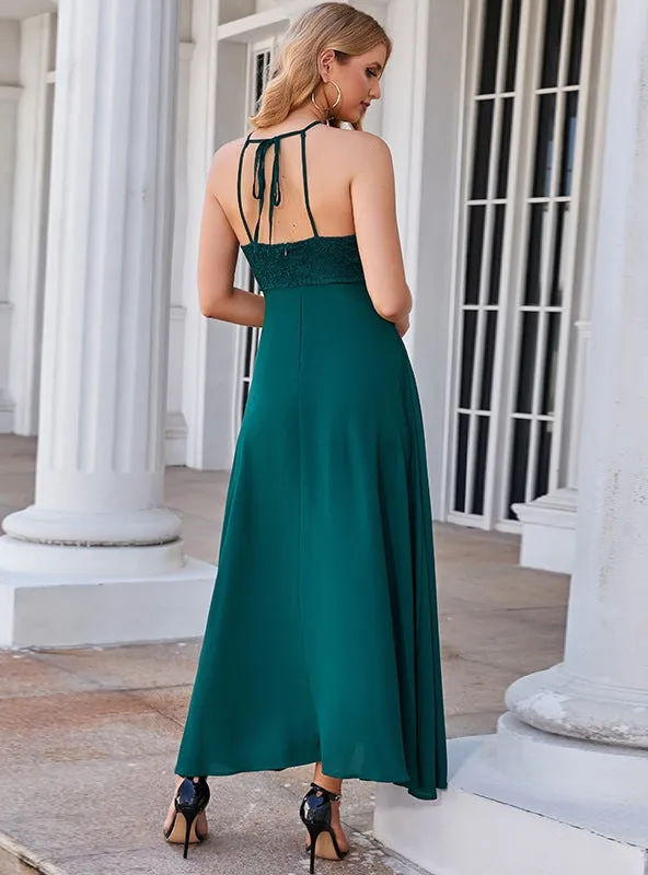 Lace Slim Sleeveless Backless Dress