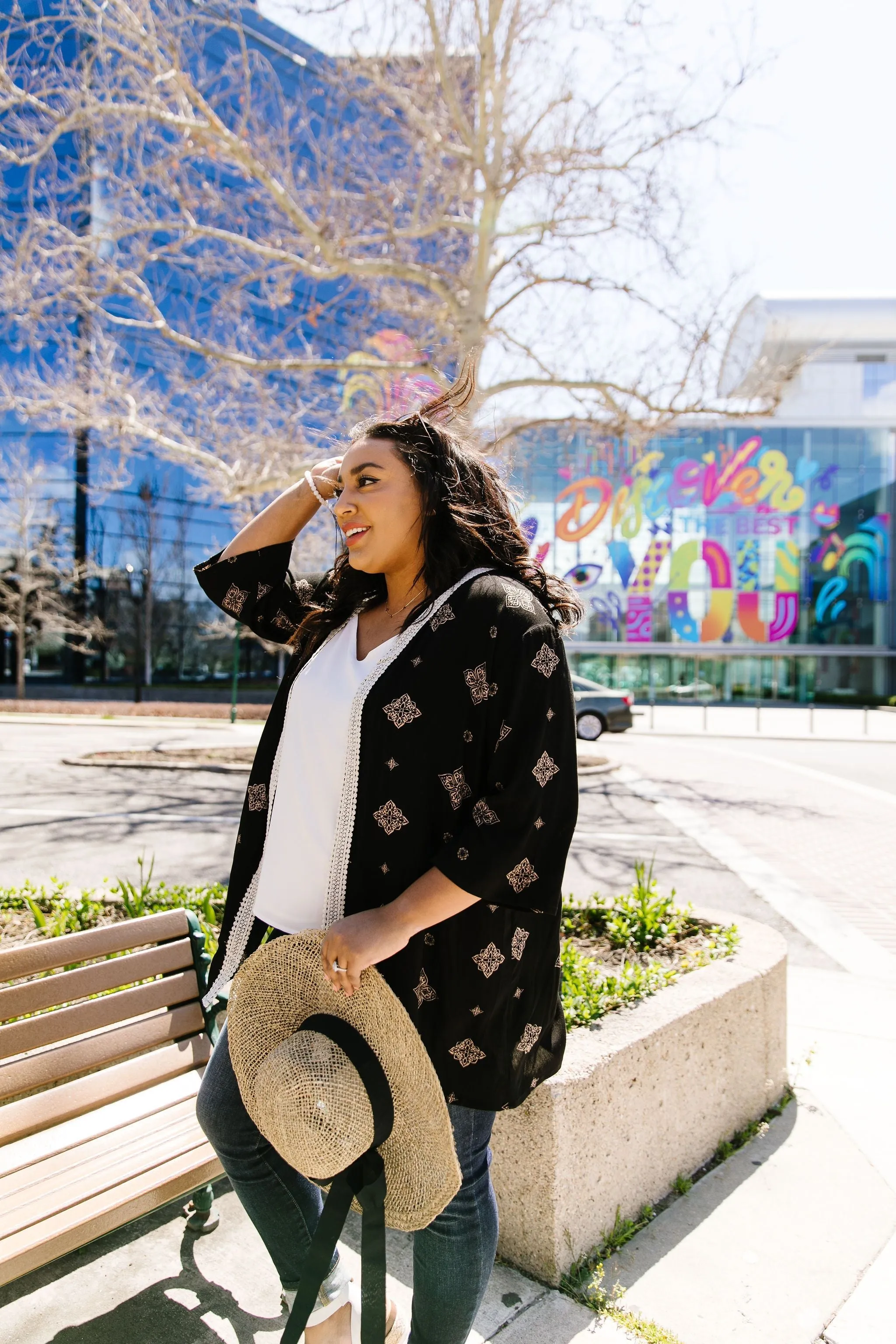 Lace Trimmed Kimono