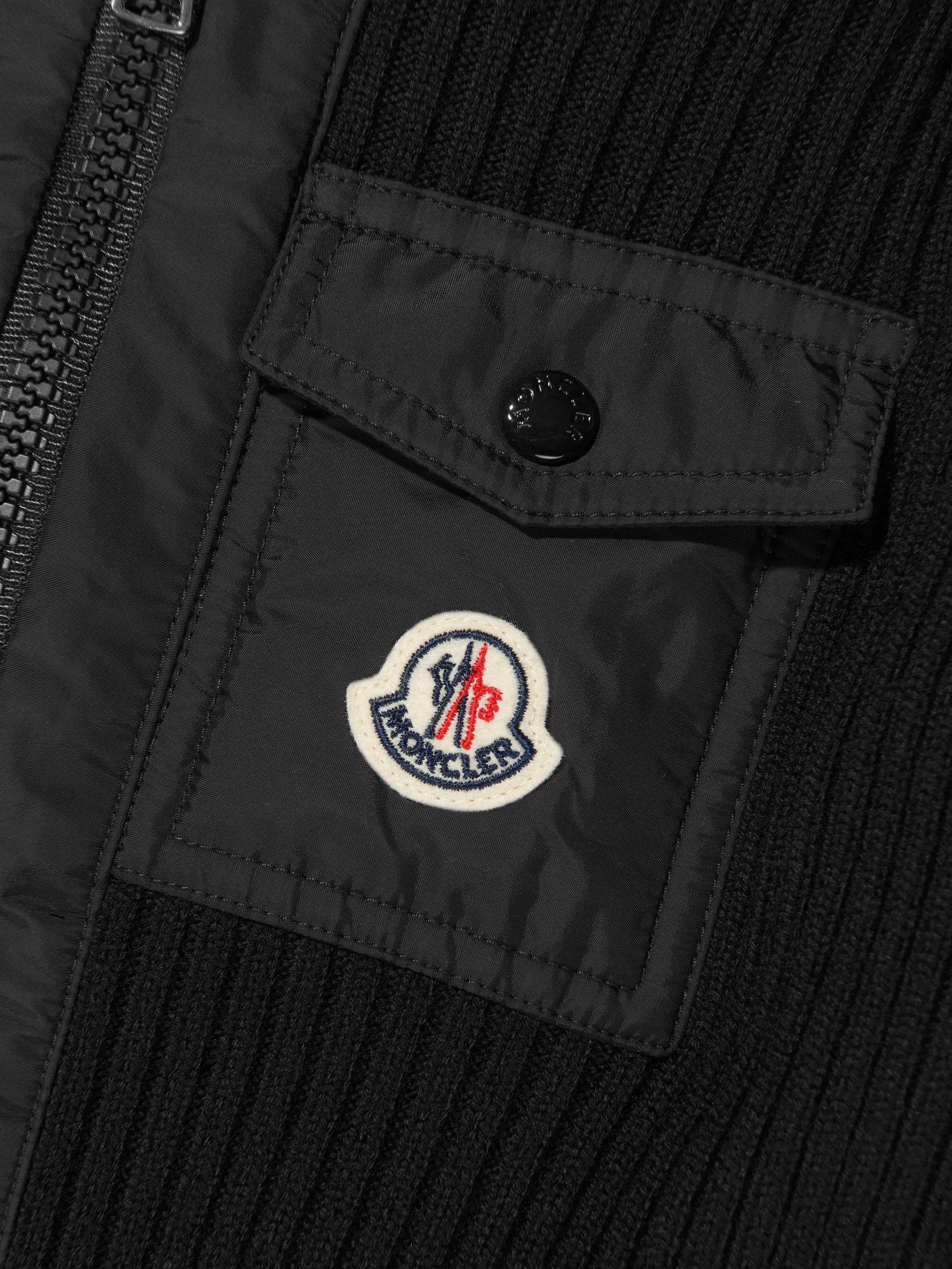 Moncler Enfant Boys Wool Knitted Zip Up Cardigan