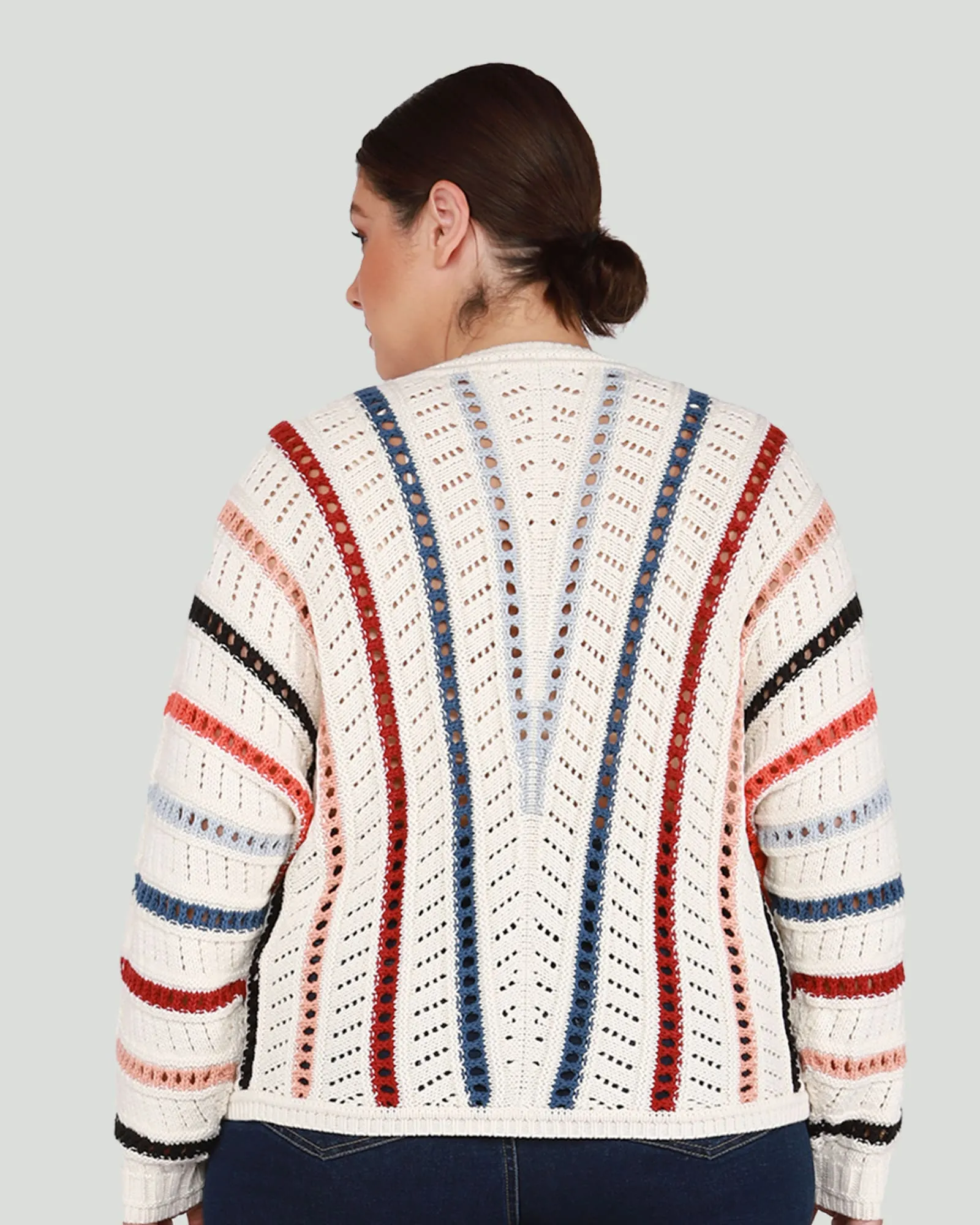 Nina Crochet Sweater | Chevron Stripes