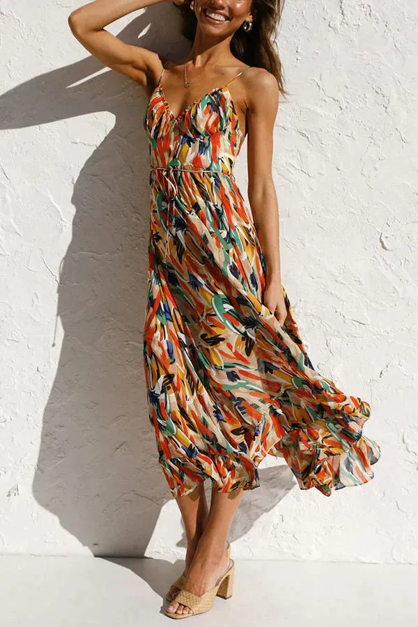 Odessa – Vibrant Multicolor Sleeveless Dress