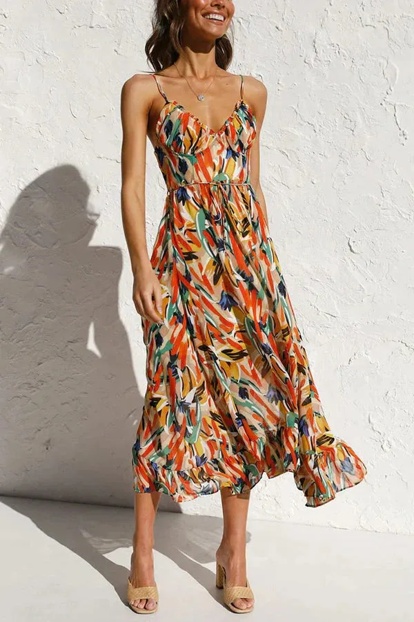 Odessa – Vibrant Multicolor Sleeveless Dress