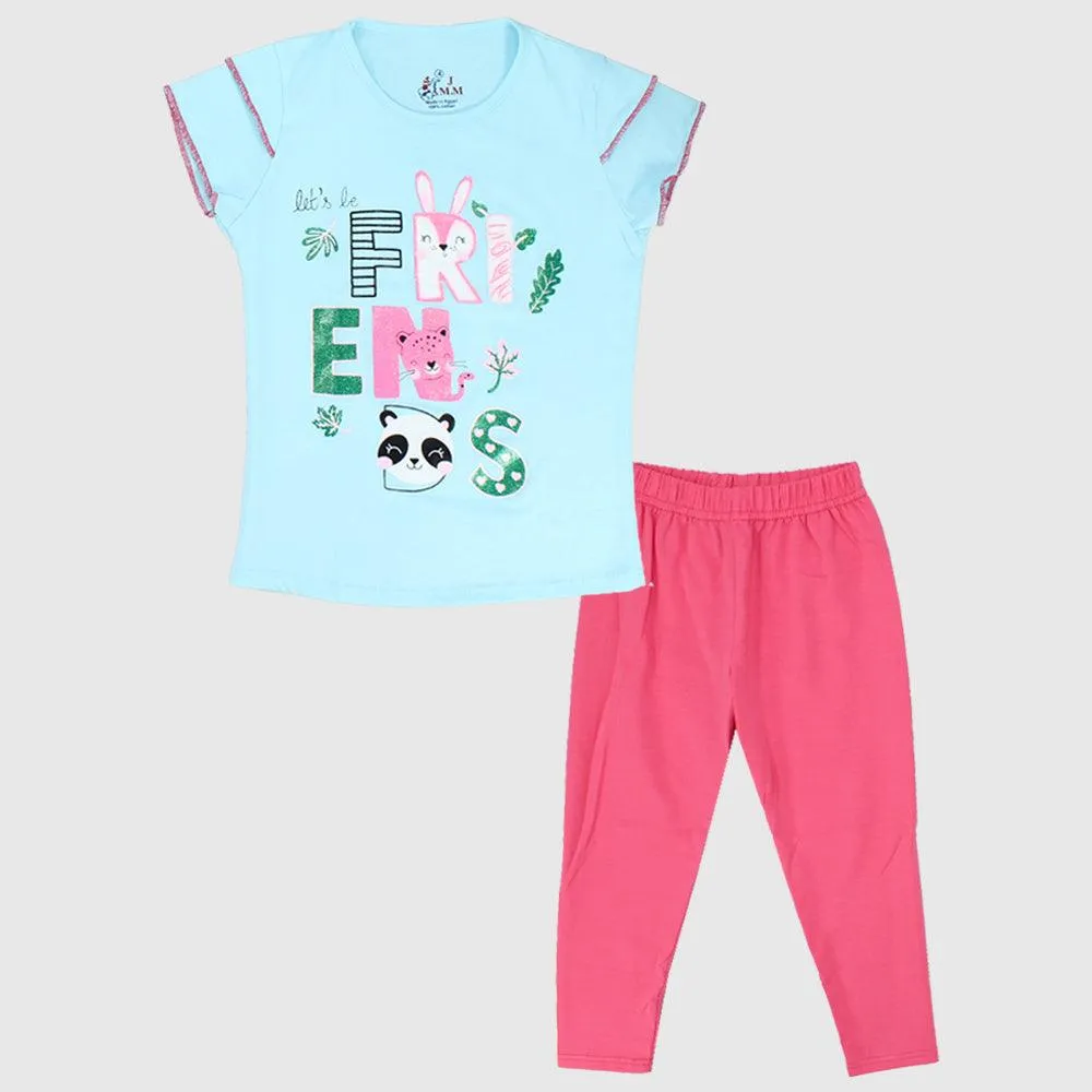 Panda Friends Short-Sleeved Pajama