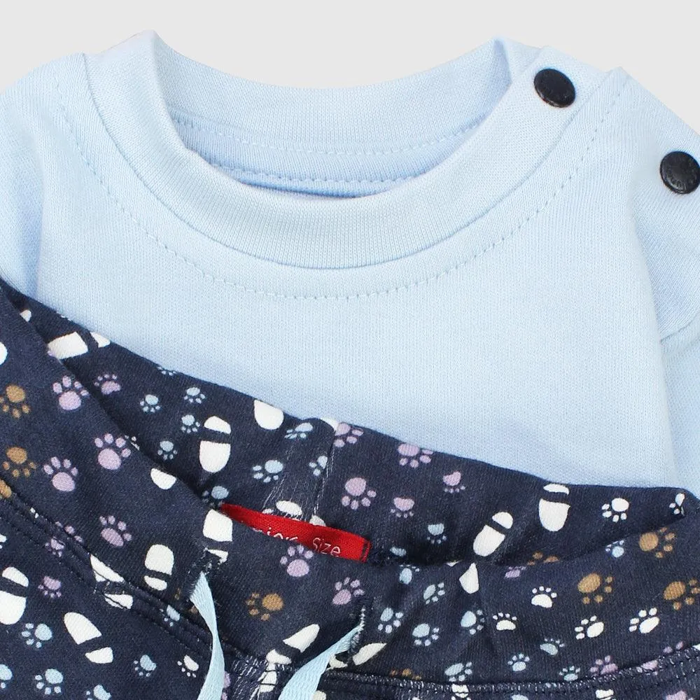 Paw Prints Long-Sleeved Pajama