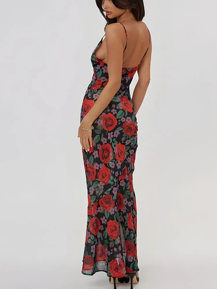 Red Rose Maxi Dress