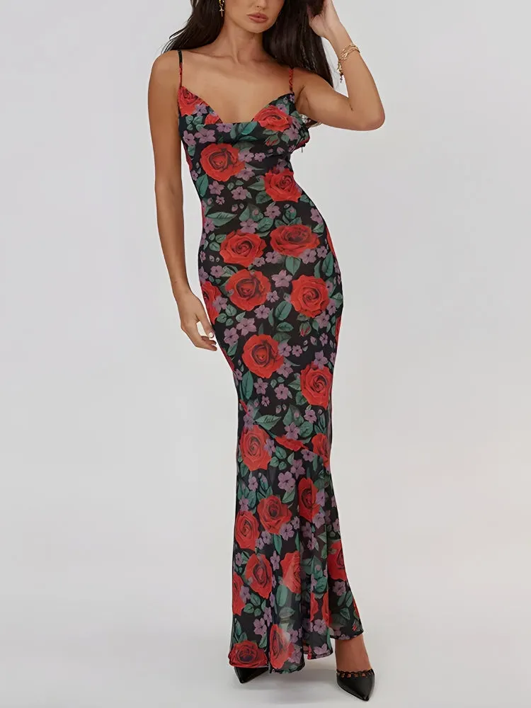 Red Rose Maxi Dress