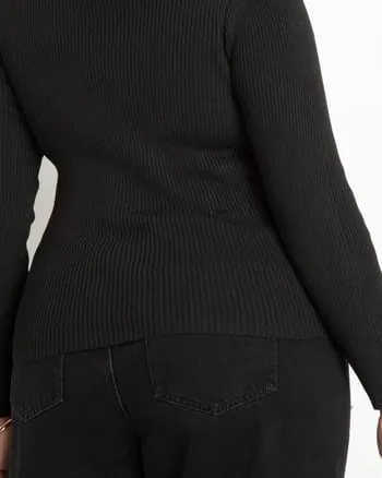 Sadie Lacing Detail Sweater | Totally Black