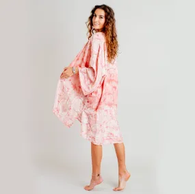 SALE Beach / Pool Cover Up Kimono - Coral