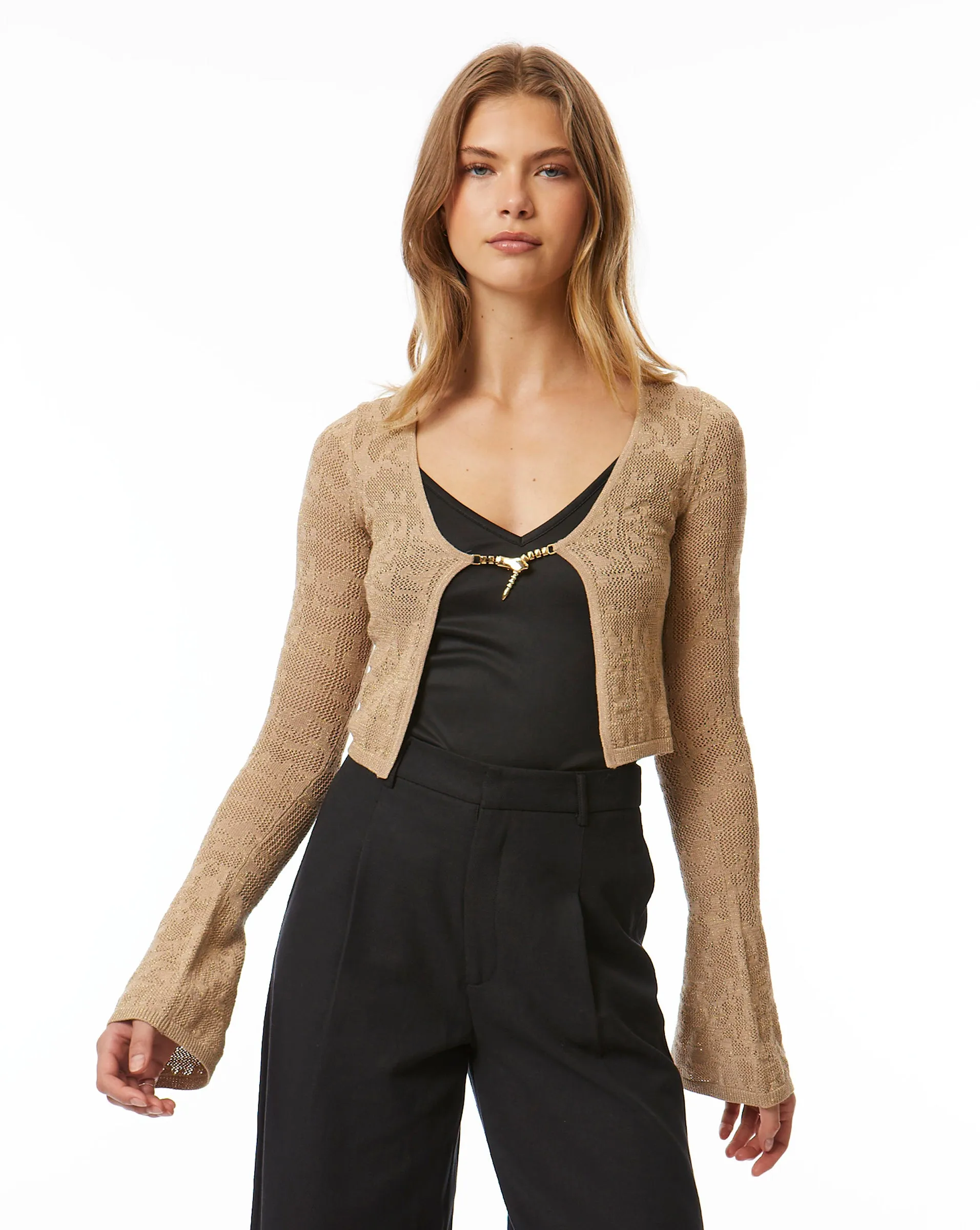 Serpent Lurex Shrug Sweater