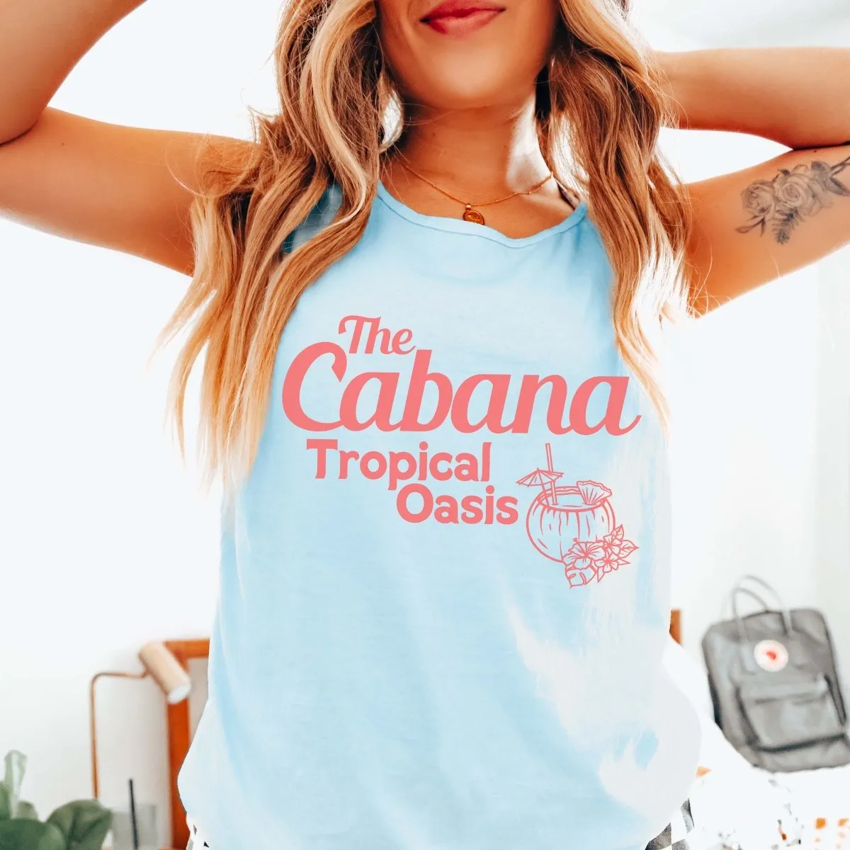 The Cabana Tropical Oasis Comfort Color Tank