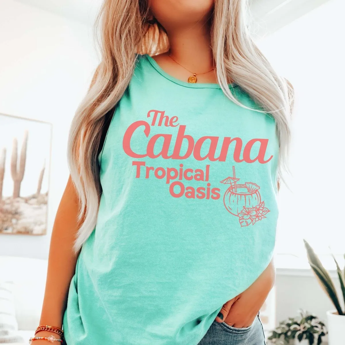 The Cabana Tropical Oasis Comfort Color Tank