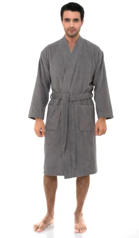 TowelSelections Mens Robe, Cotton Terry Cloth Bathrobe, Soft Bath Robe for Men