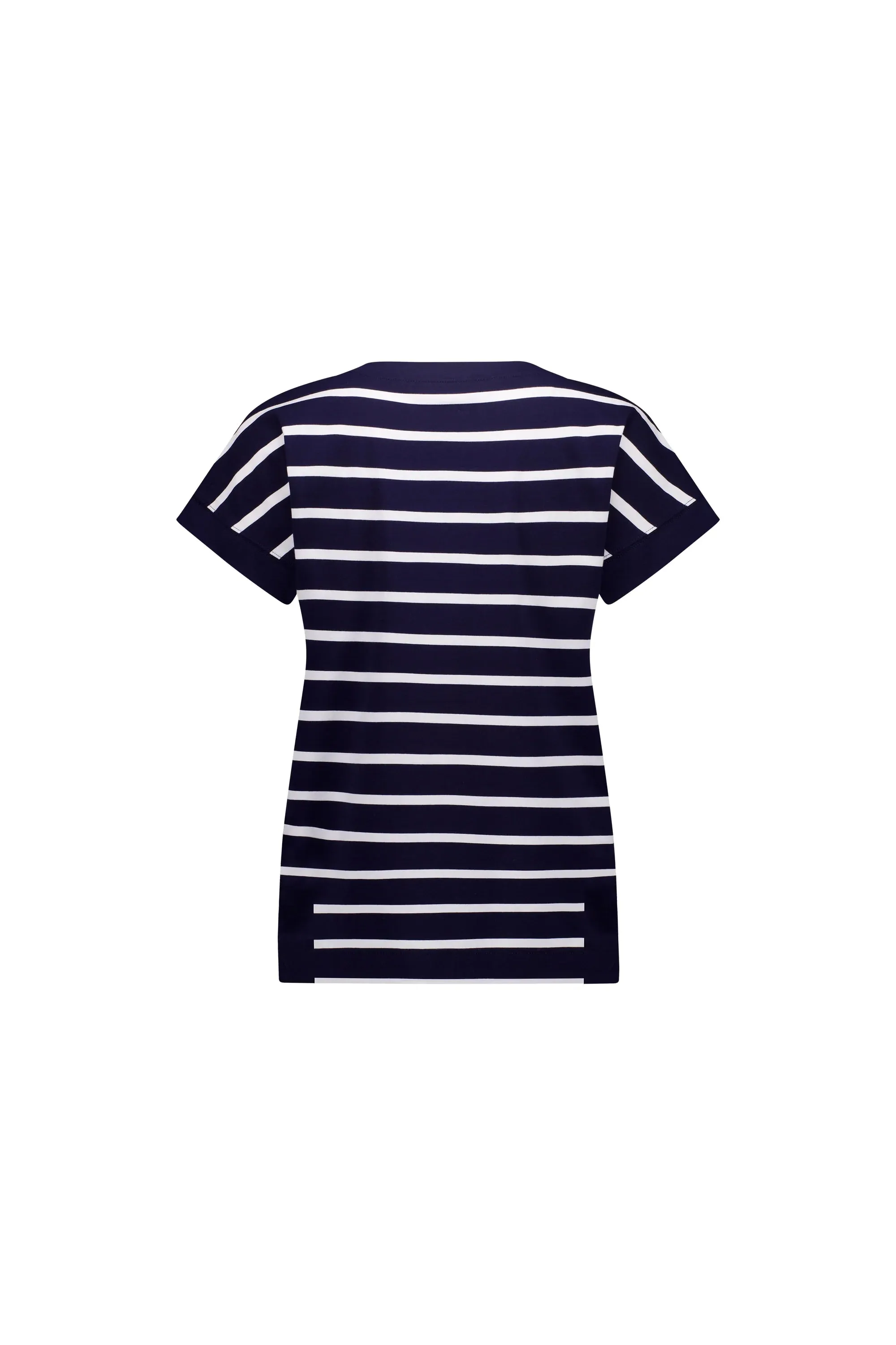 Vassalli Drop Sleeve Top Ink/white Stripe