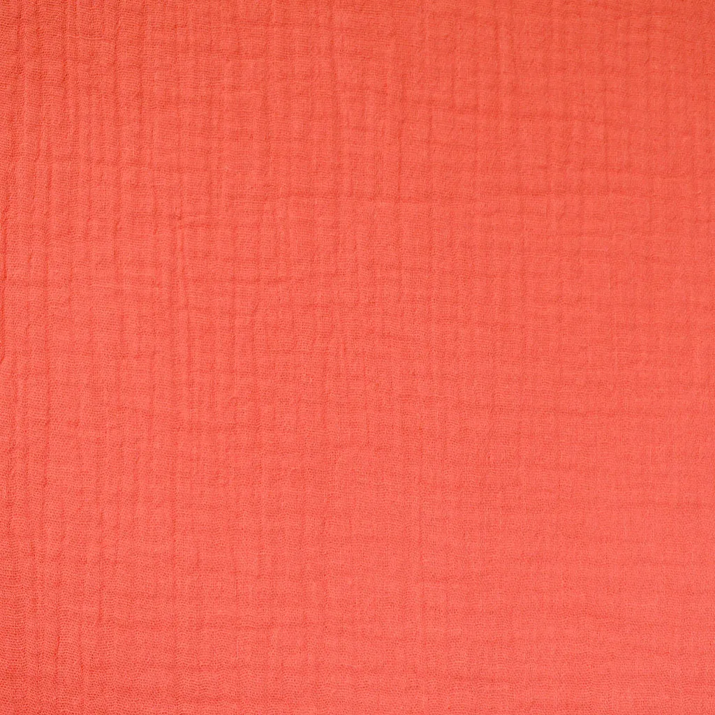 Vibrant Cotton Double Gauze Solid Coral